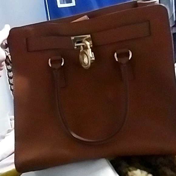 Michael Kors Camel Large Satchel Chain Bag - Picture 1 of 5